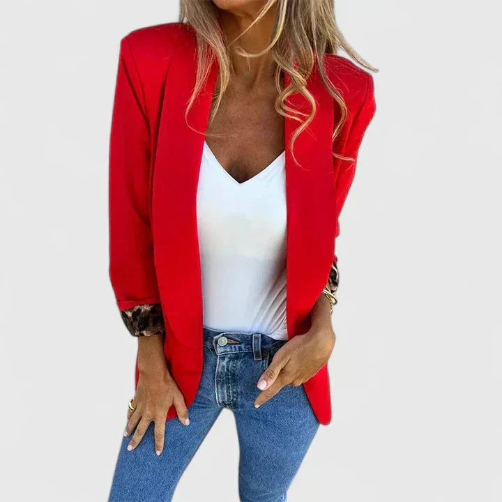 Rosavionne | Women's Reversible Leopard Lined Blazer