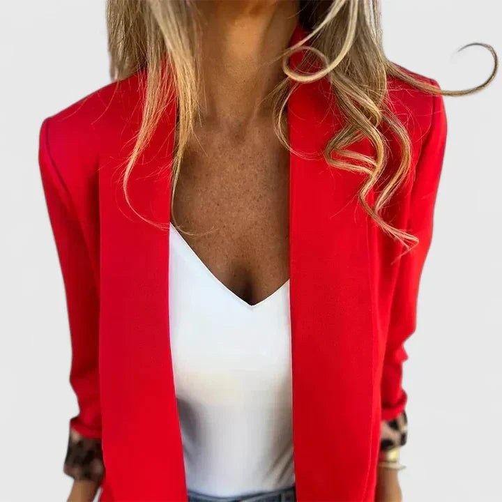 Rosavionne | Women's Reversible Leopard Lined Blazer
