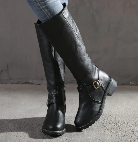 Abigail | Women's Knee High Buckle Riding Boots