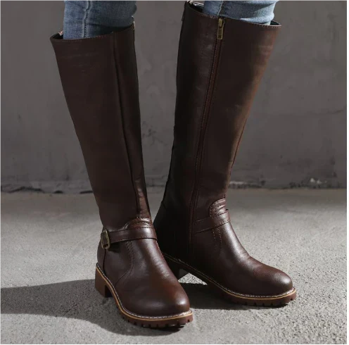 Abigail | Women's Knee High Buckle Riding Boots