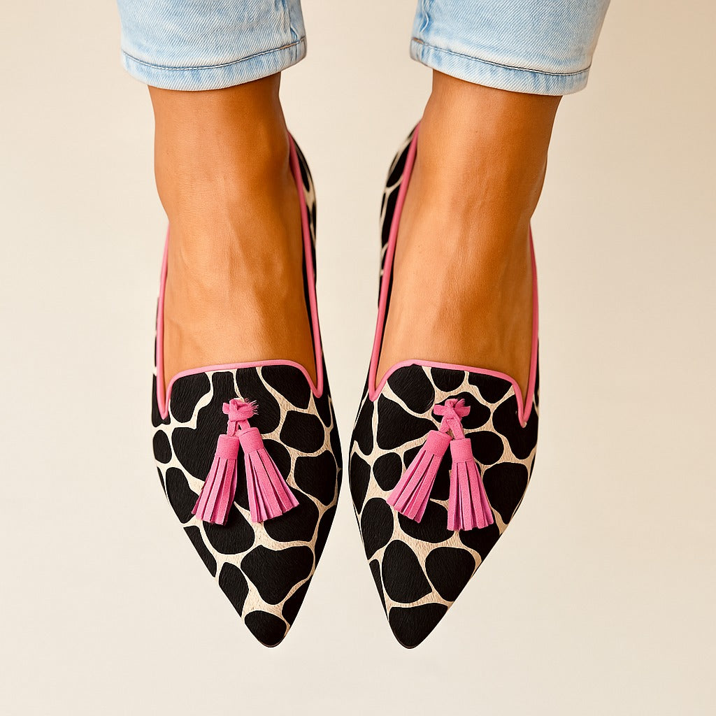 Junora | Women's Tassel Pointed Toe Loafers