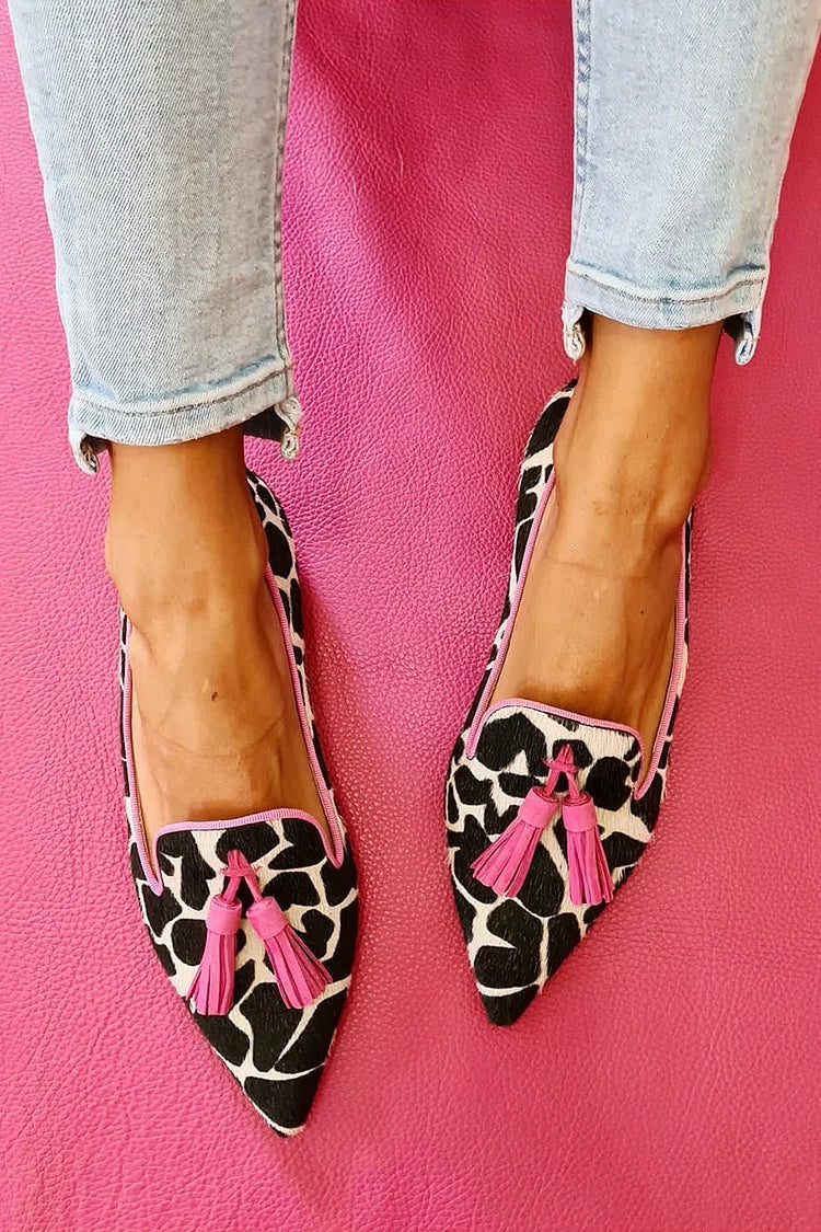 Junora | Women's Tassel Pointed Toe Loafers