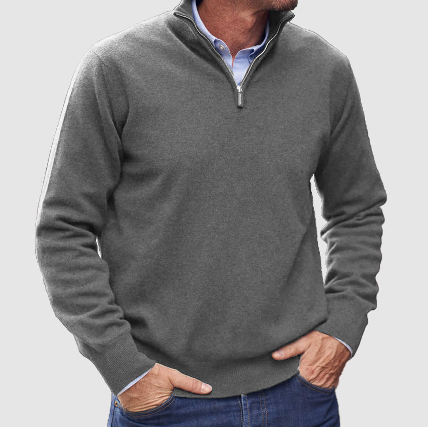 Leofric | Men's Warm Quarter-Zip Sweater