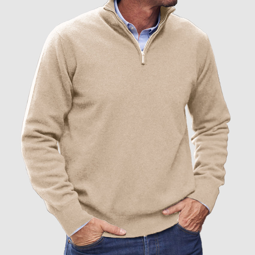 Leofric | Men's Warm Quarter-Zip Sweater