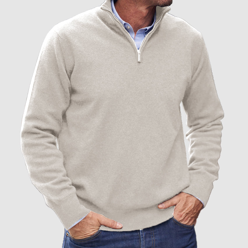 Leofric | Men's Warm Quarter-Zip Sweater