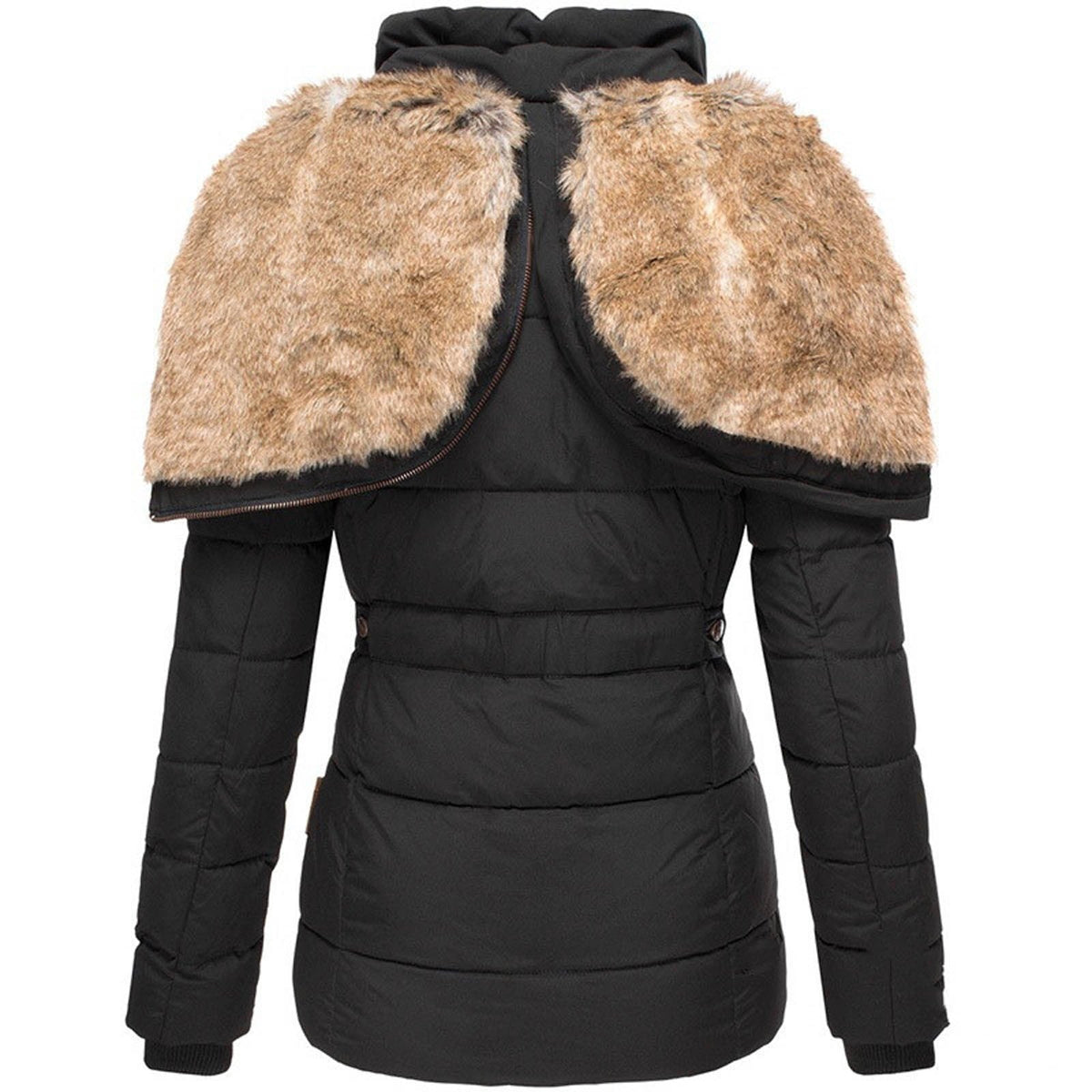 Emily | Womens Faux Fur Hooded Puffer Parka Jacket