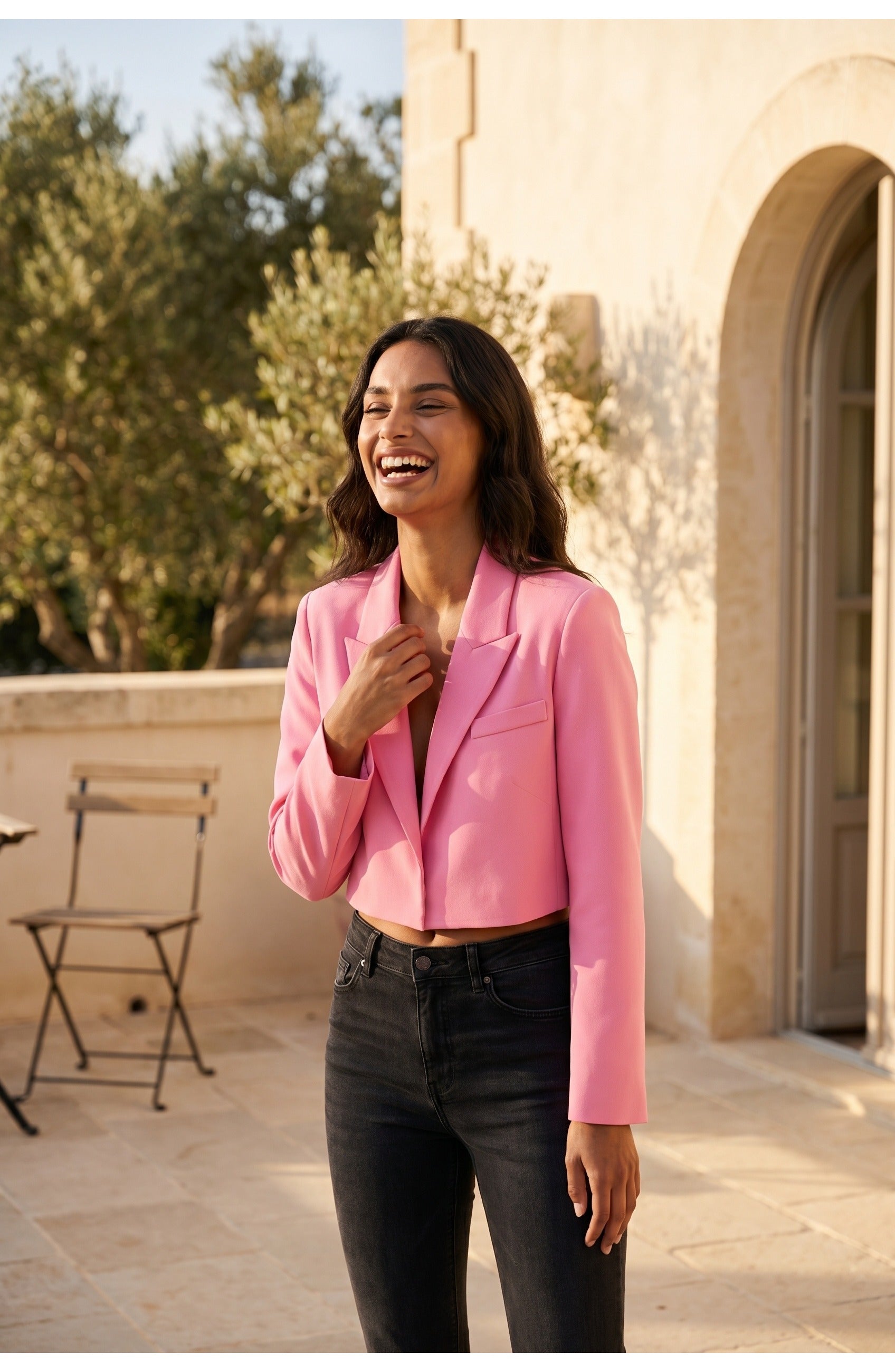 Elouise | Women's Cropped Lapel Collar Tailored Blazer