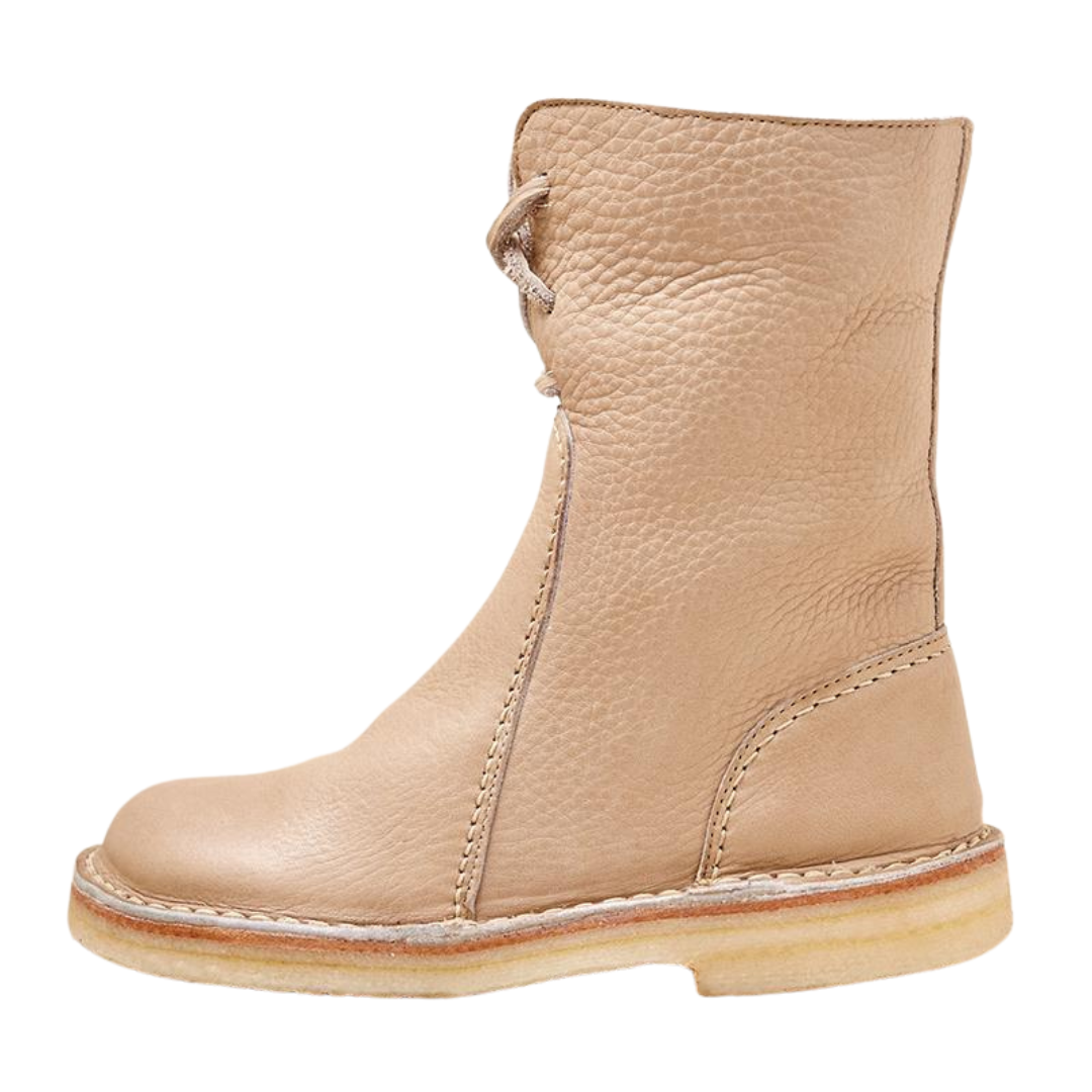 Sophia | Women's Lace Up Genuine Leather Mid Calf Boots