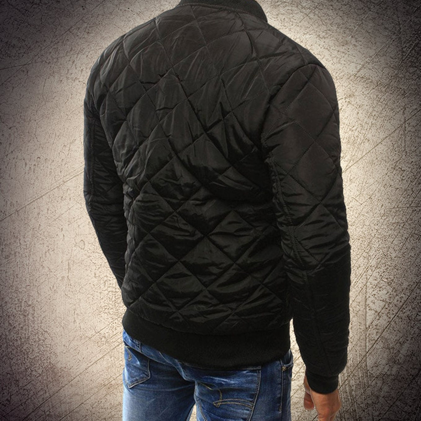 George | Men's Quilted Lightweight Zip-Up Bomber Jacket
