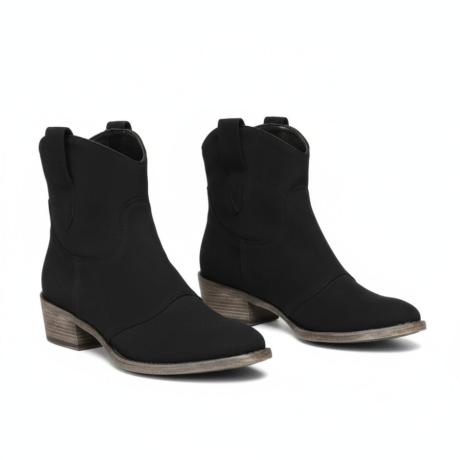 Minerva | Women's Beige Western Ankle Boots