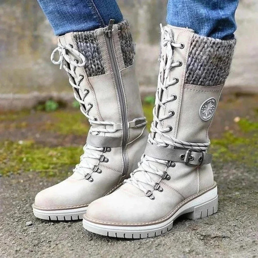 Nerissa | Women's Lace Up Knee High Boots