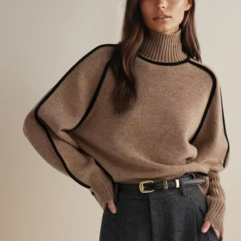 Faylin | Modern Turtleneck Knit Sweater