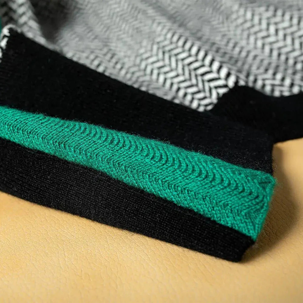 Winona | Contrast Sleeve Turtleneck Sweater