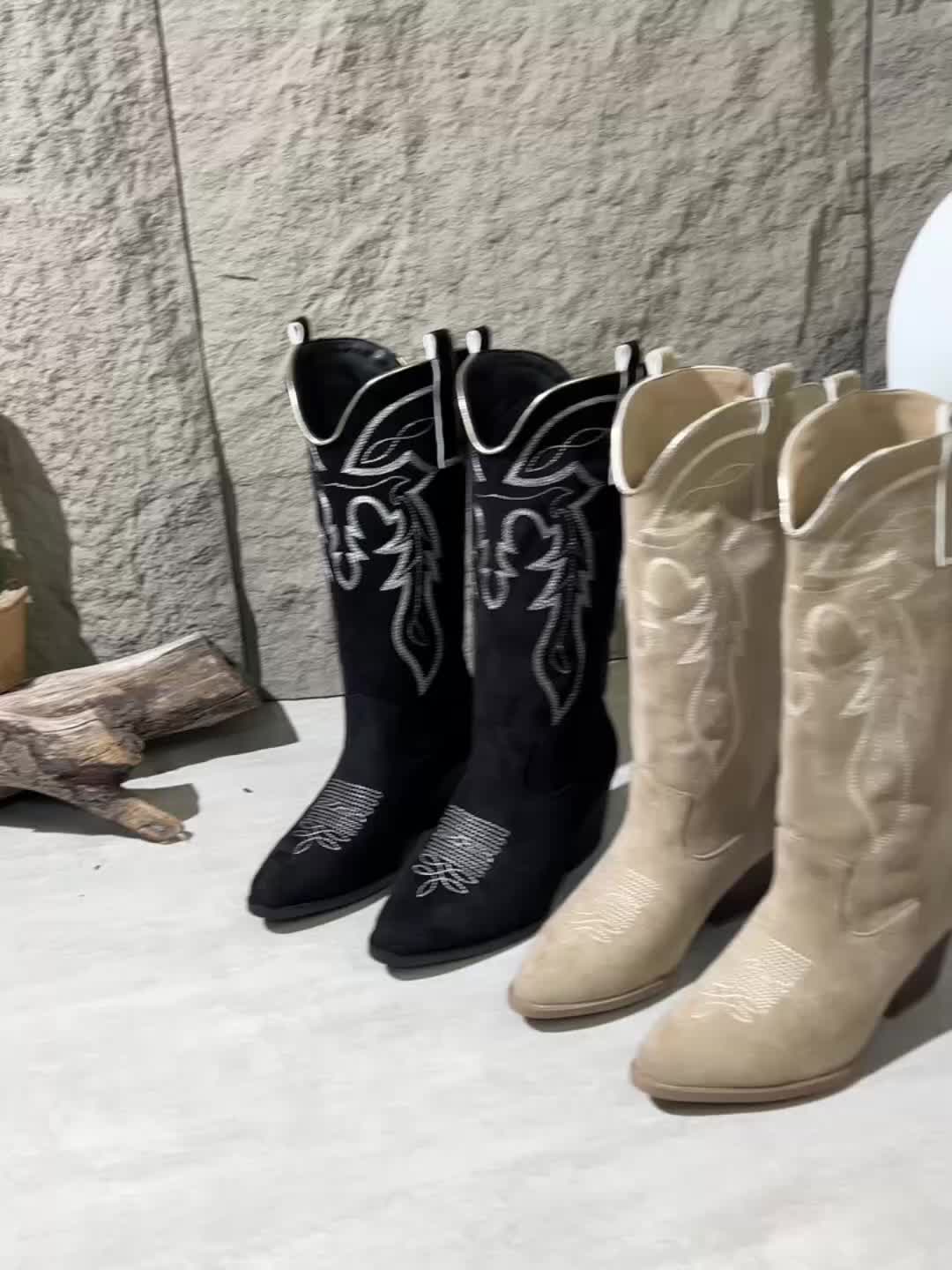 Odalys | Women's Suede Western Boots