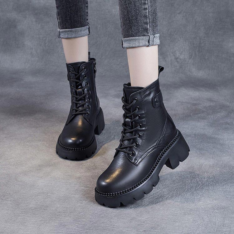 Emily | Women's Lace Up Chunky Platform Combat Boots