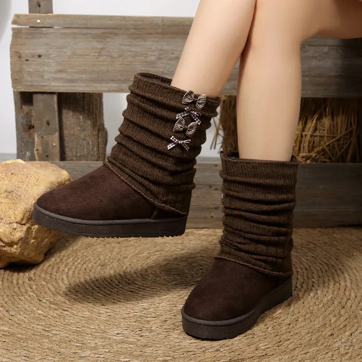 Orvette | Women's Cosy Knit-Cuff Winter Boots