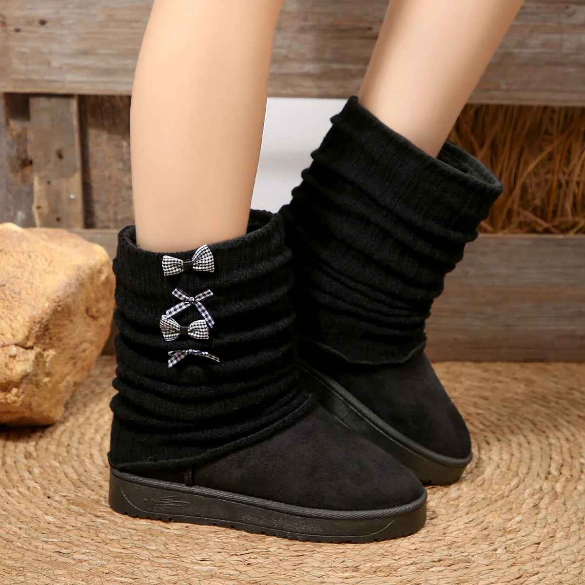 Orvette | Women's Cosy Knit-Cuff Winter Boots