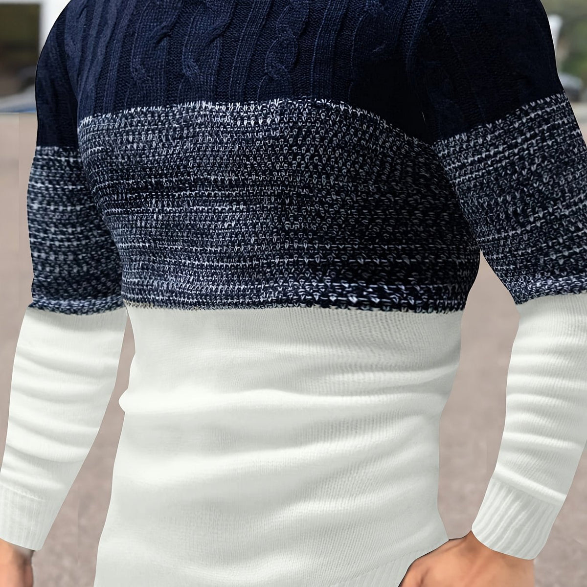 Orvyn | Men's Cozy Colour Block Crew Sweater