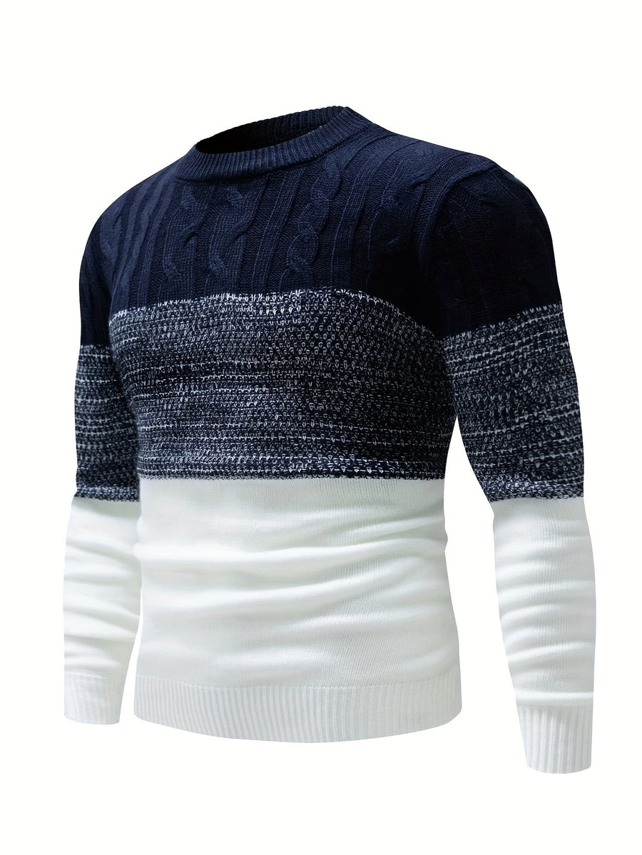 Orvyn | Men's Cozy Colour Block Crew Sweater