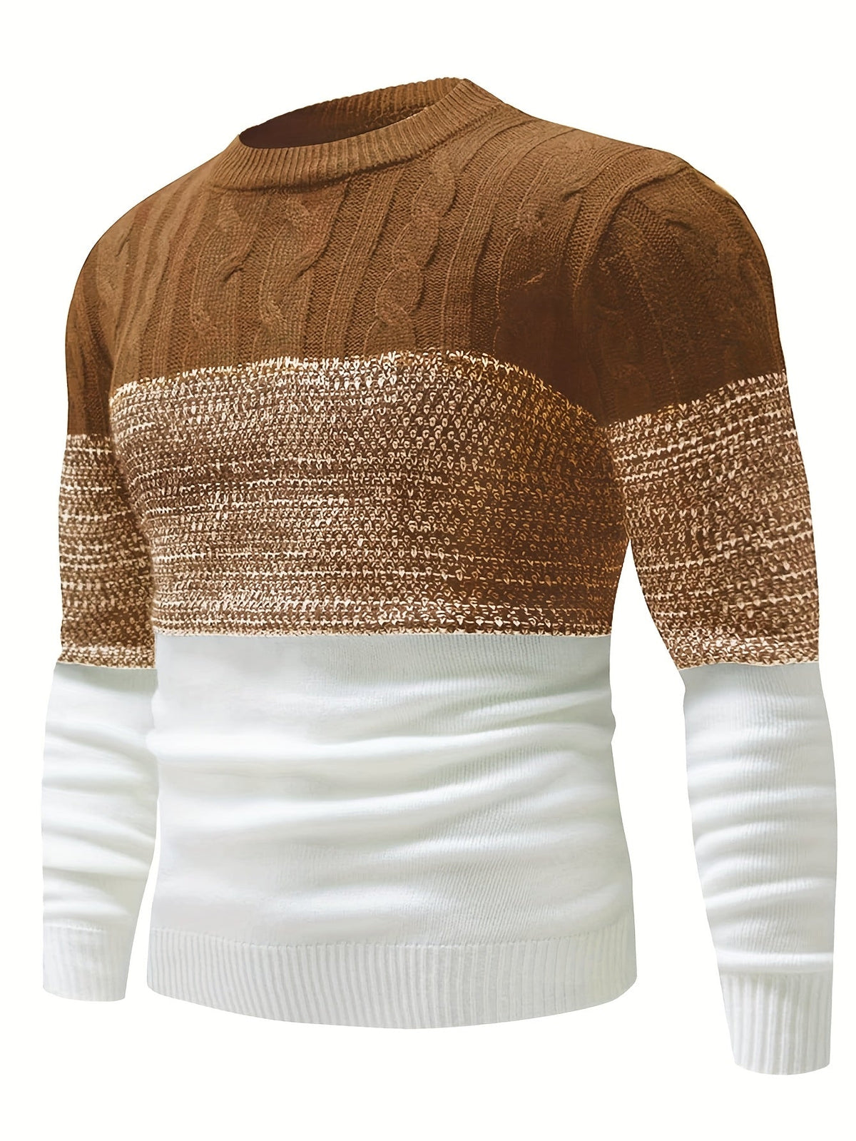 Orvyn | Men's Cozy Colour Block Crew Sweater