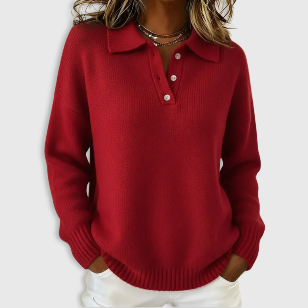 Nova | Soft Polo Knit Sweater