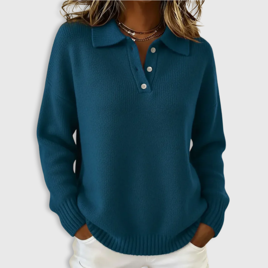 Nova | Soft Polo Knit Sweater