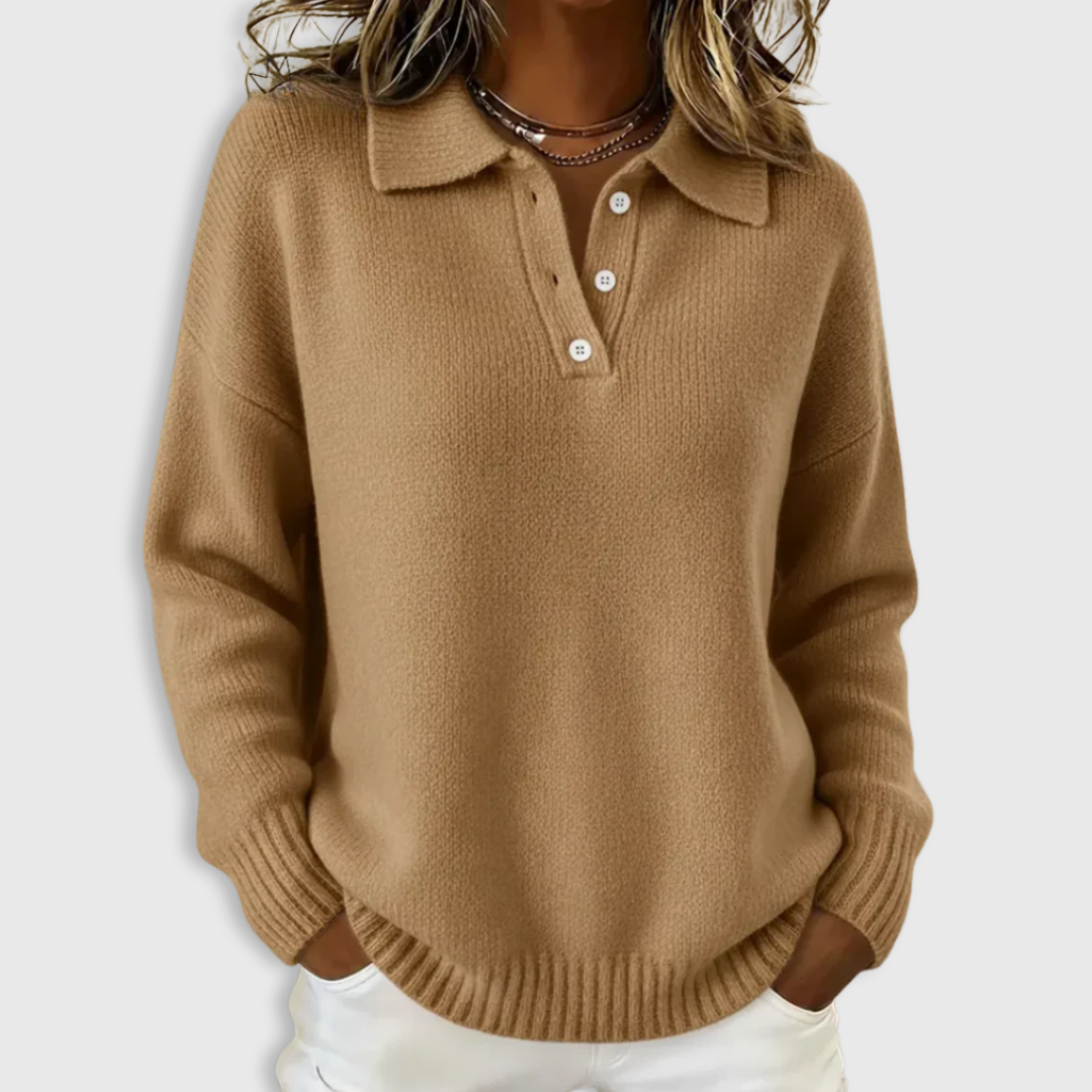 Nova | Soft Polo Knit Sweater