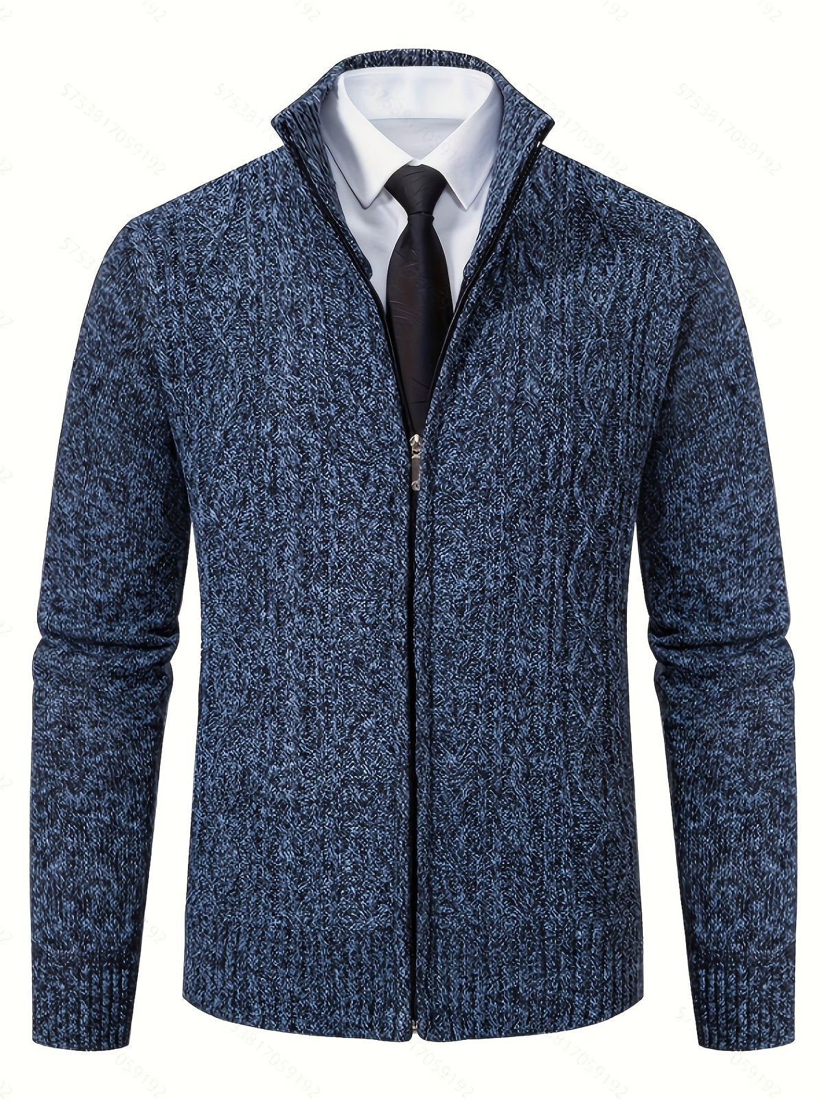 Rowland | Men's Cozy Cable Knit Zip Cardigan