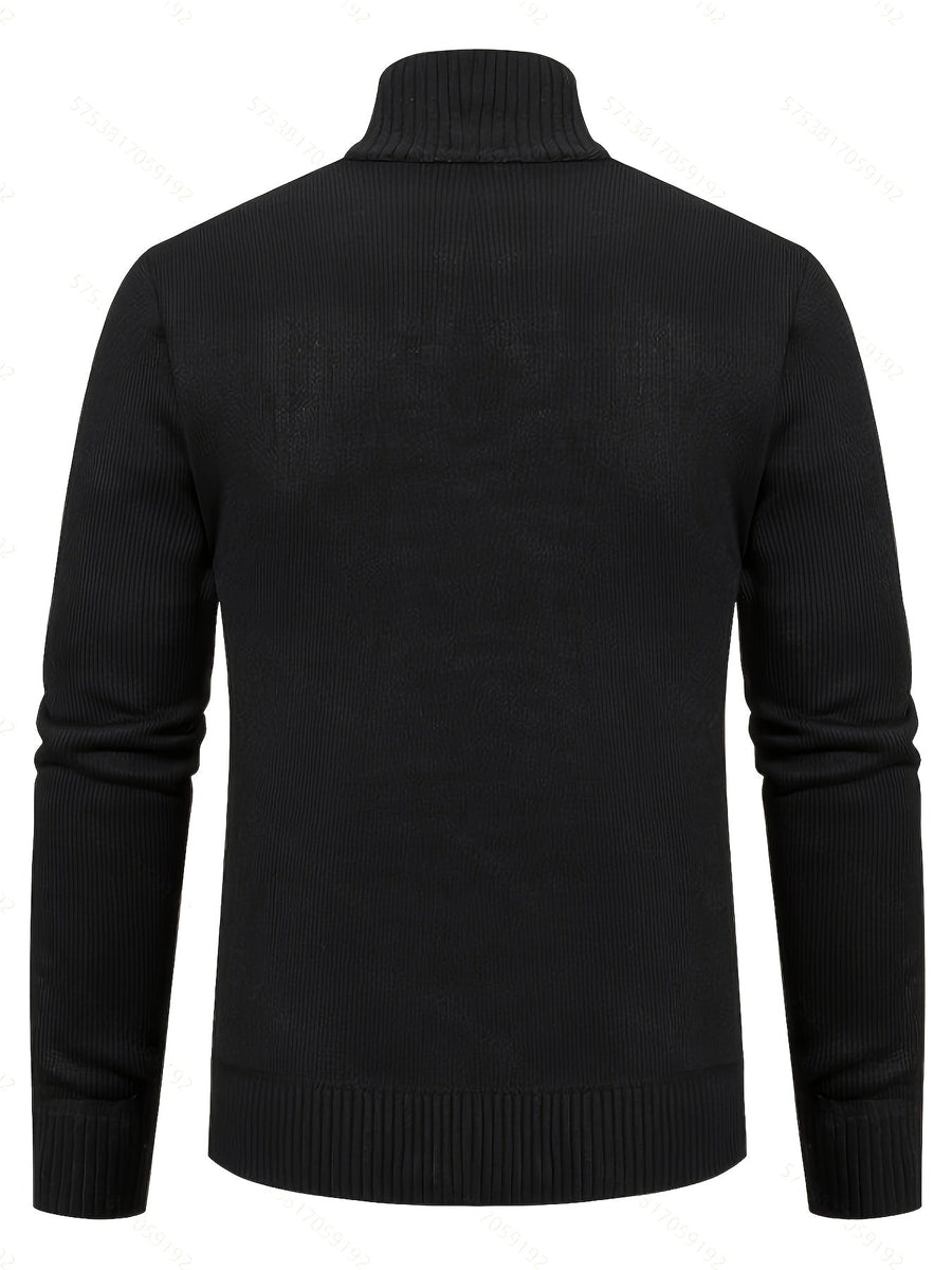 Rowland | Men's Cozy Cable Knit Zip Cardigan