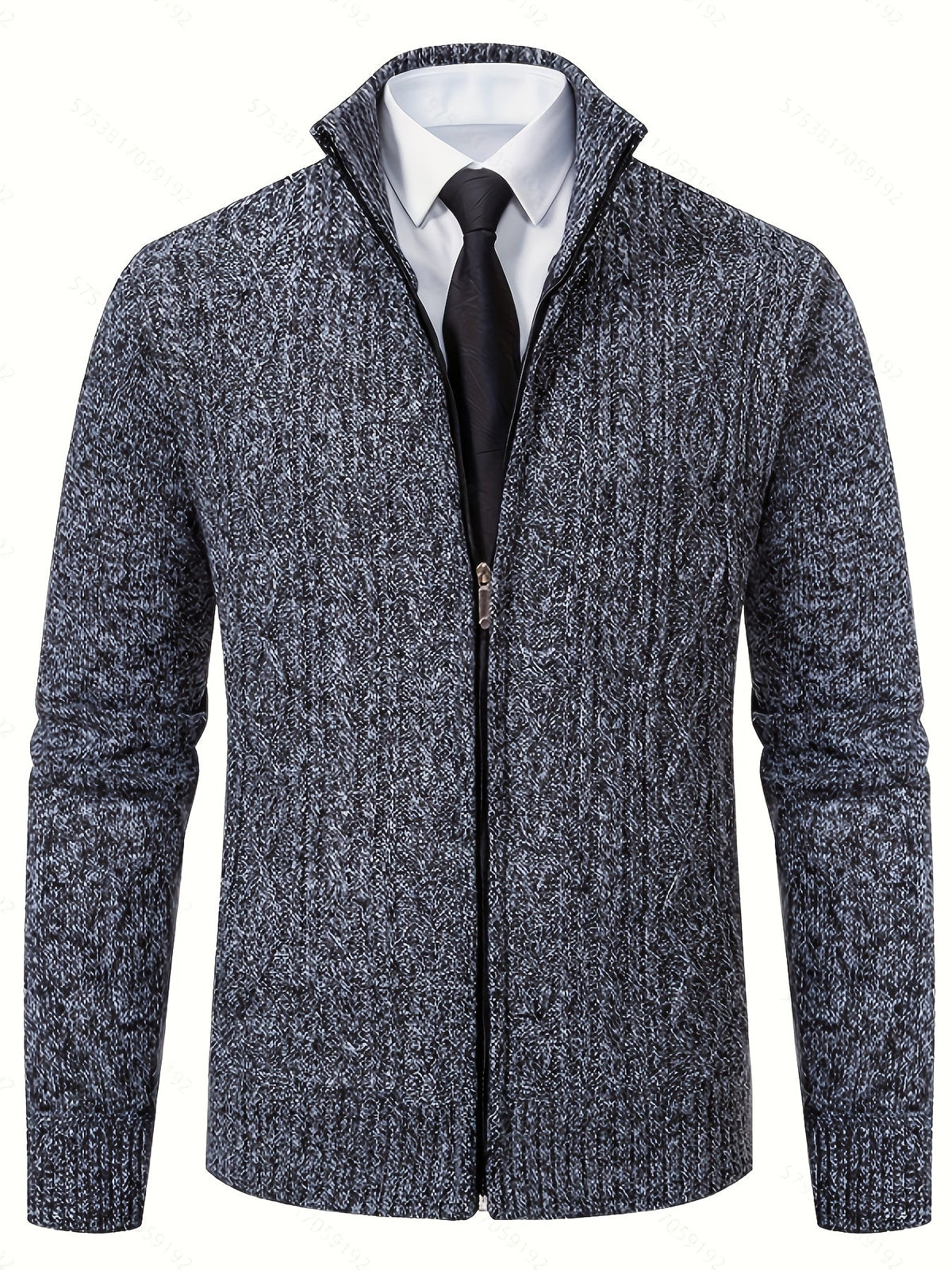 Rowland | Men's Cozy Cable Knit Zip Cardigan