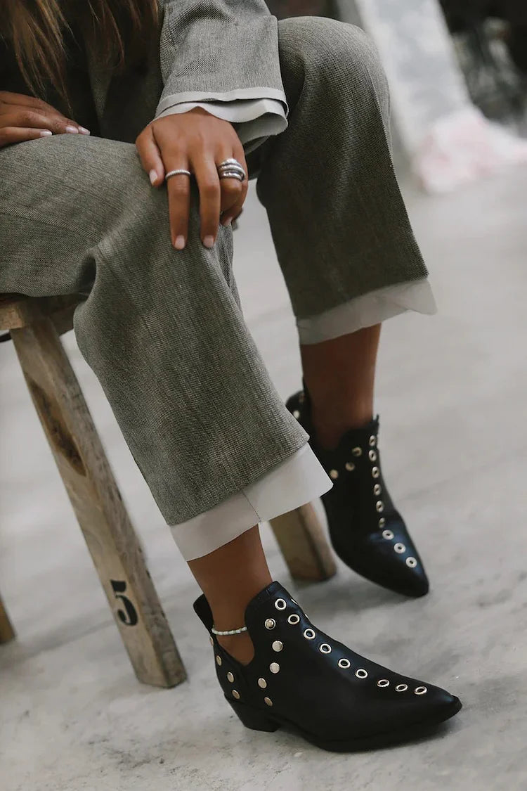 Emma | Women's Studded Pointed Toe Ankle Boots