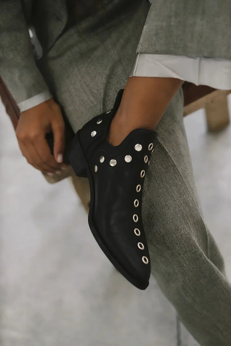 Emma | Women's Studded Pointed Toe Ankle Boots