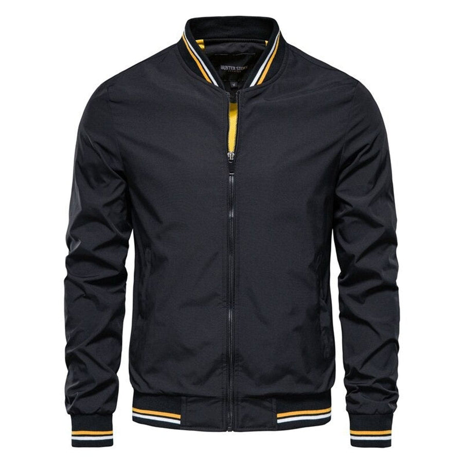 Jack | Men's Lightweight Ribbed Trim Zip-Up Bomber Jacket