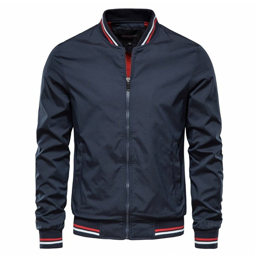 Jack | Men's Lightweight Ribbed Trim Zip-Up Bomber Jacket