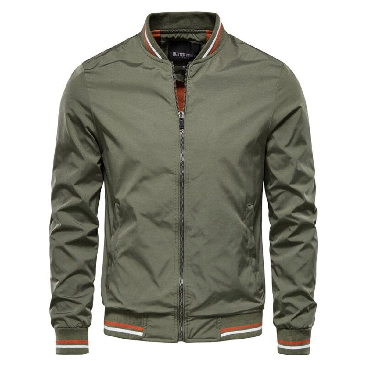 Jack | Men's Lightweight Ribbed Trim Zip-Up Bomber Jacket