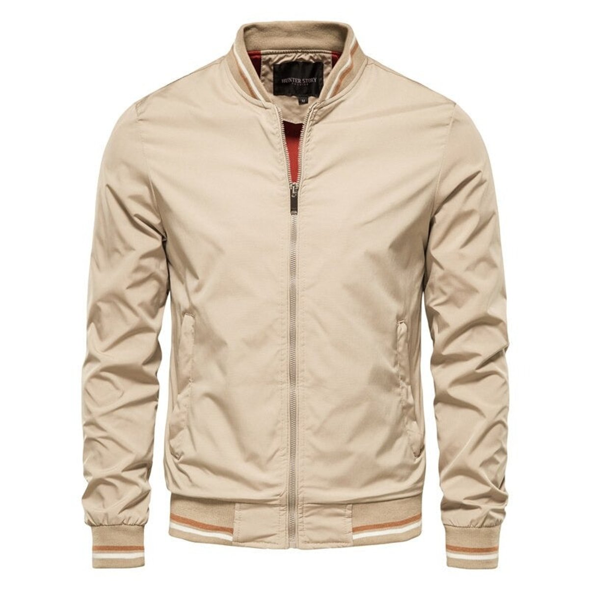 Jack | Men's Lightweight Ribbed Trim Zip-Up Bomber Jacket