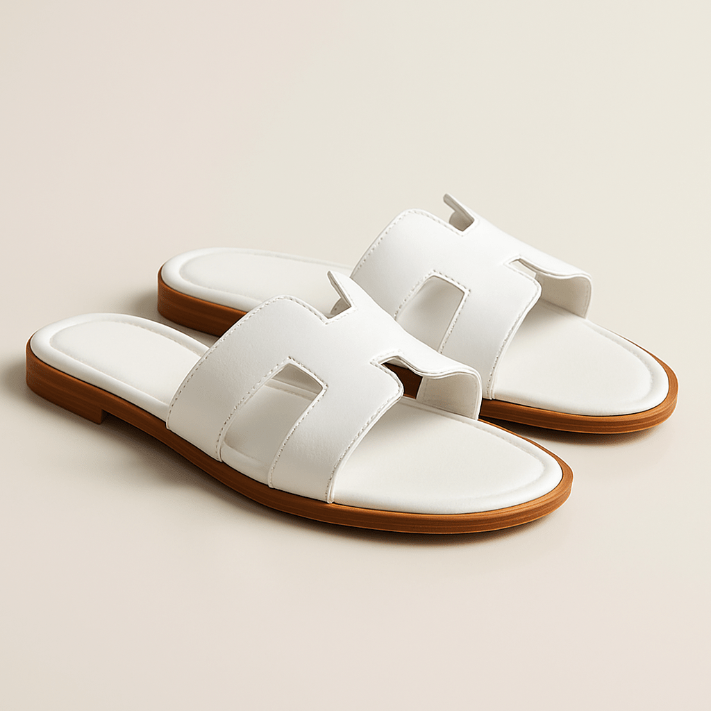 Rosetta | Women's Cut-Out Leather Buckle Comfortable Slides
