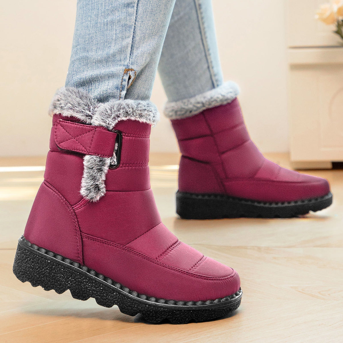 Selwyn | Women's Fur-Trimmed Winter Ankle Boots