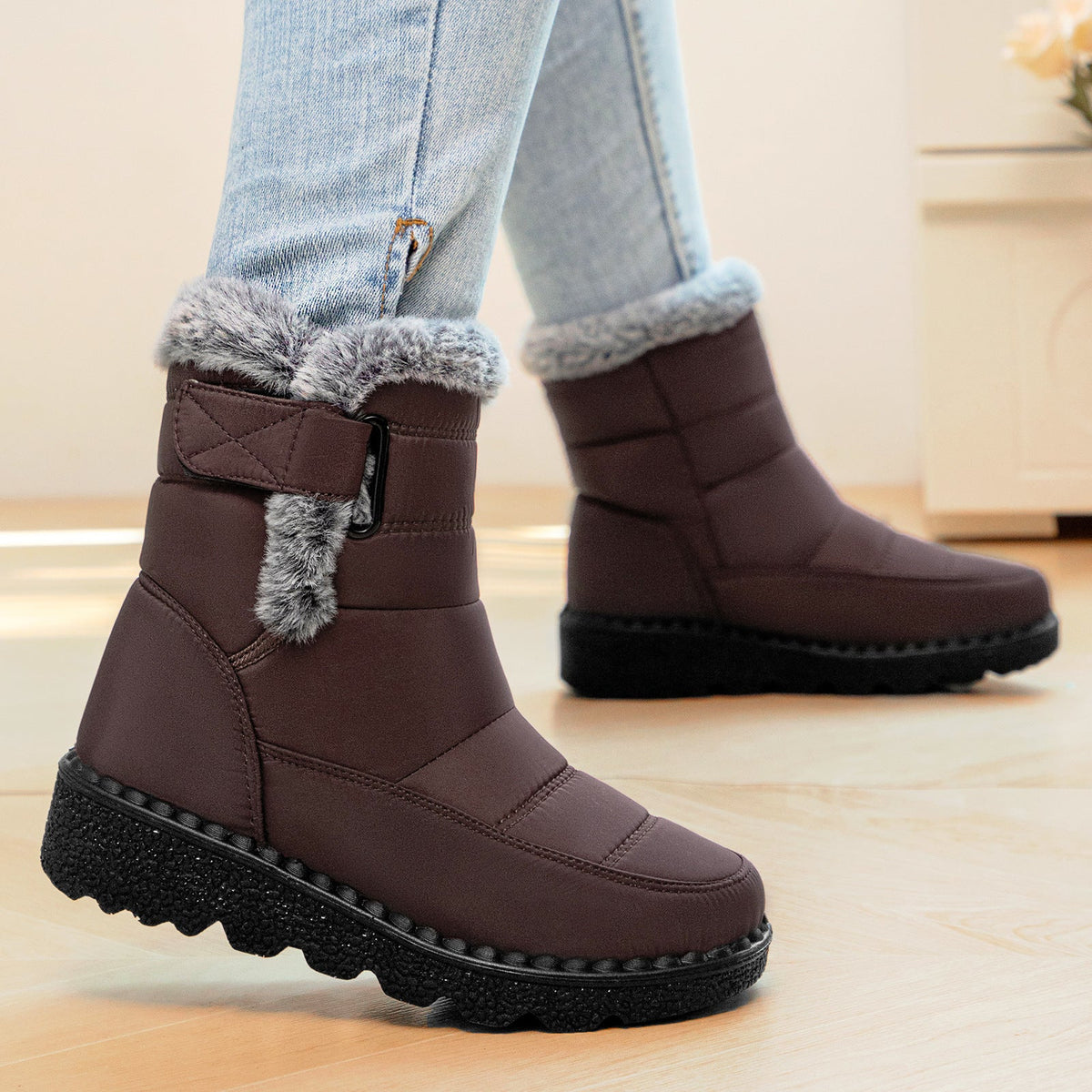 Selwyn | Women's Fur-Trimmed Winter Ankle Boots