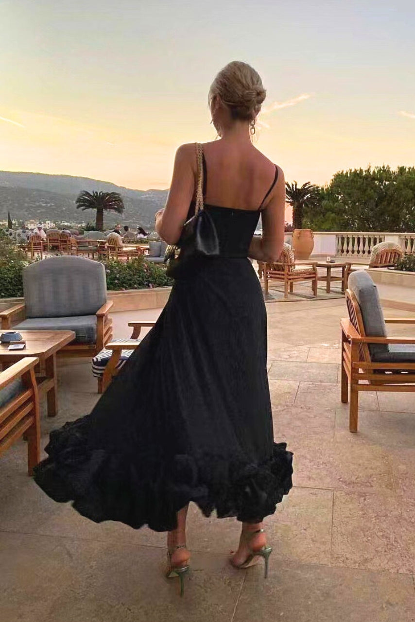 Seraphine | Women's Black Evening Maxi Dress