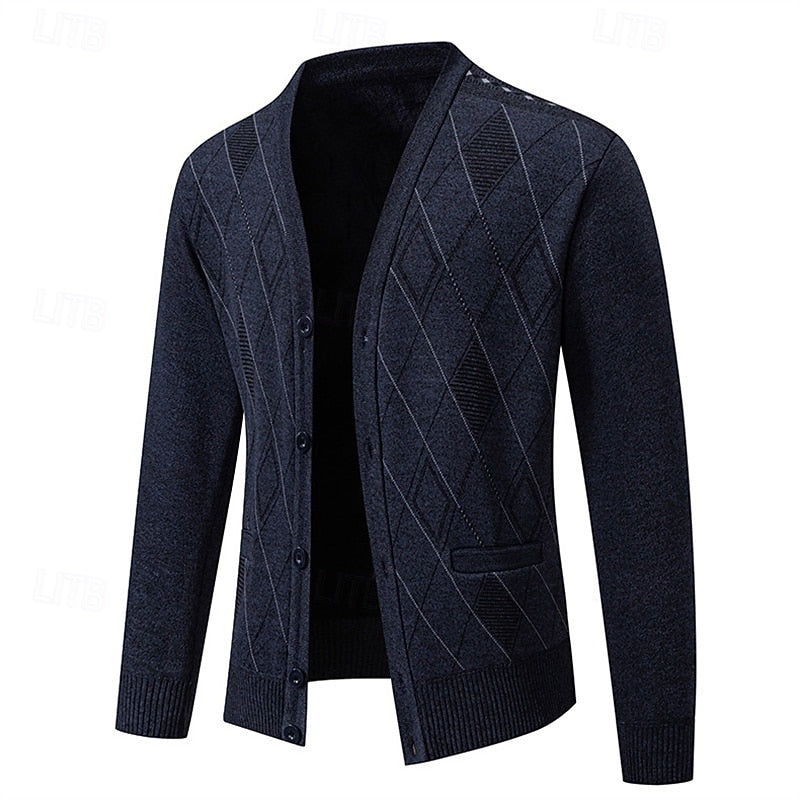 Shelbourne | Men's Warm Argyle Cardigan