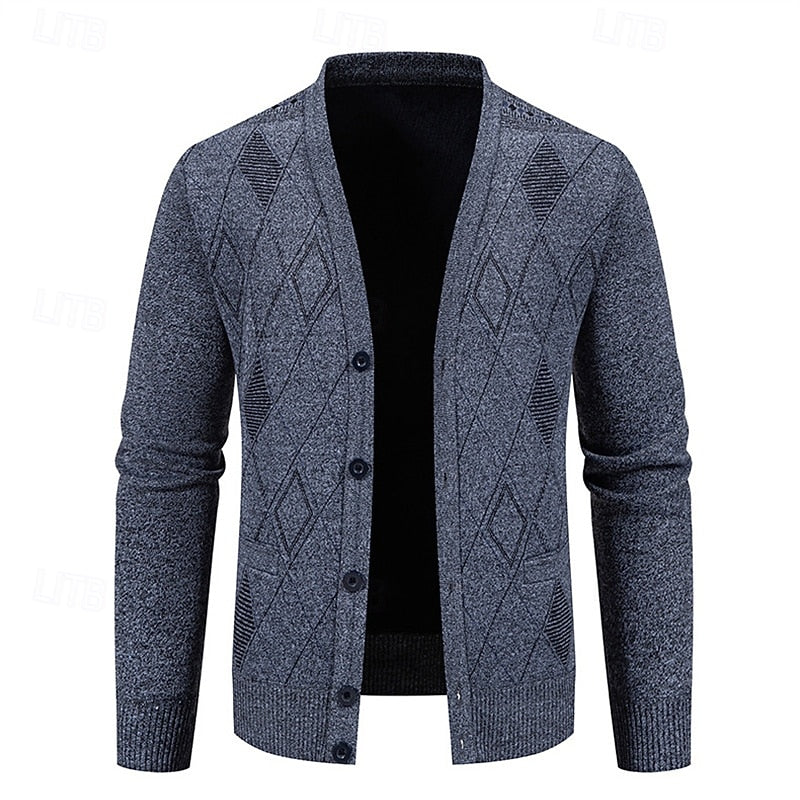 Shelbourne | Men's Warm Argyle Cardigan