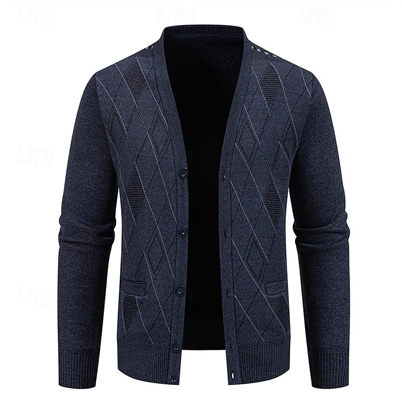 Shelbourne | Men's Warm Argyle Cardigan