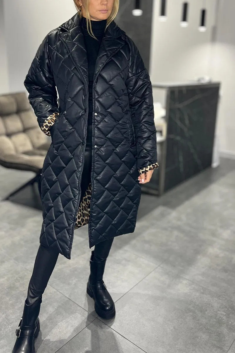 Solveth | Women's Leopard-Lined Winter Coat