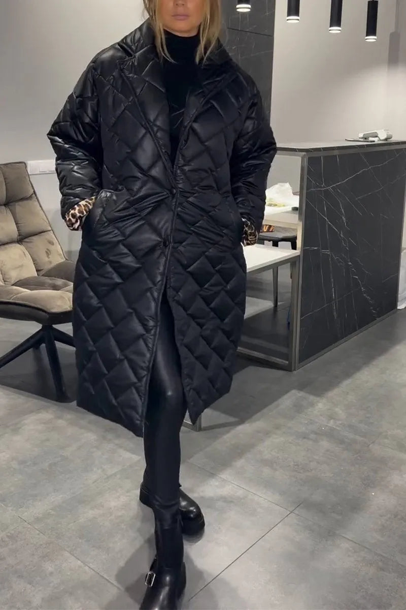Solveth | Women's Leopard-Lined Winter Coat