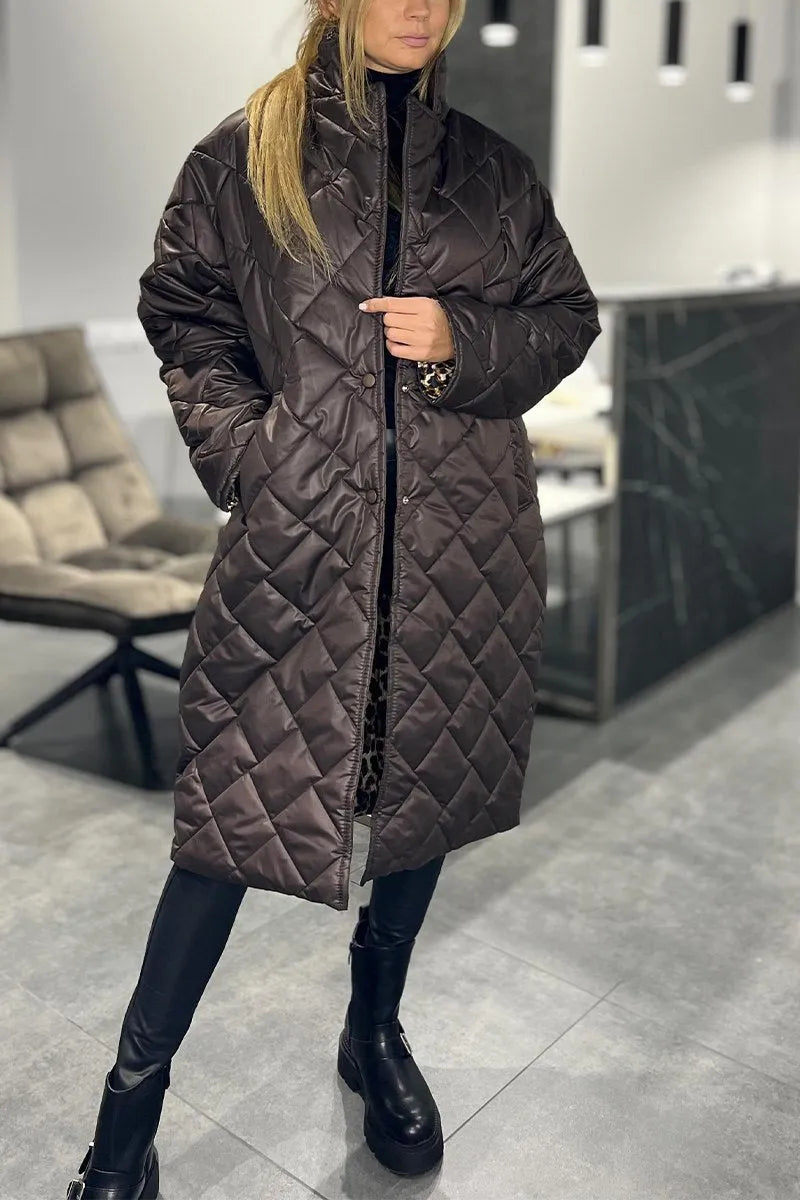 Solveth | Women's Leopard-Lined Winter Coat