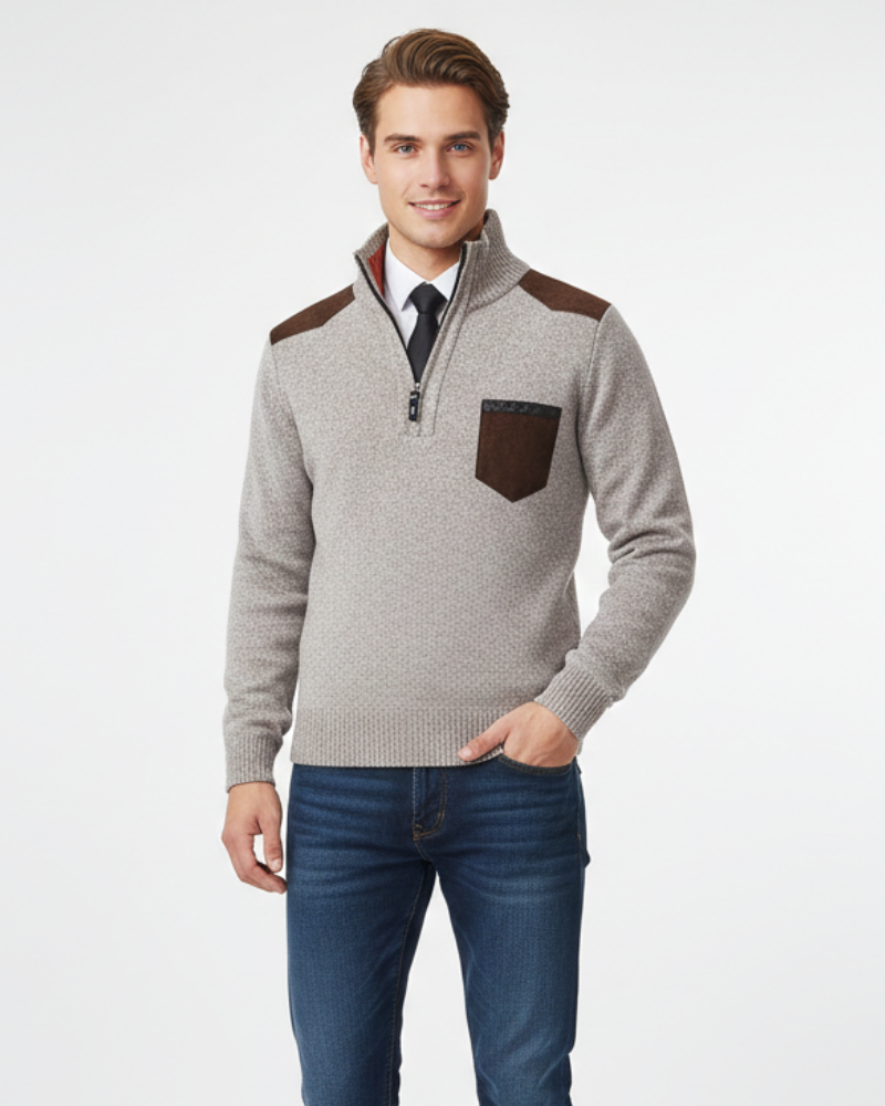 Tristan | Men's Wool Half-Zip Sweater