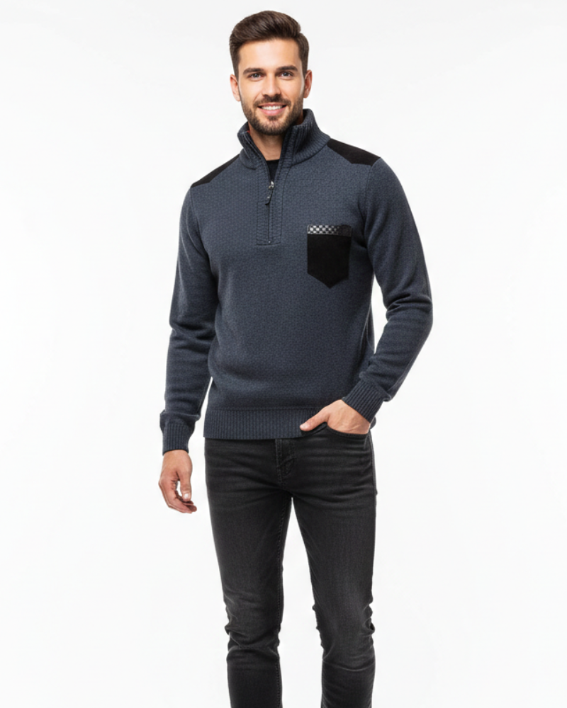 Tristan | Men's Wool Half-Zip Sweater