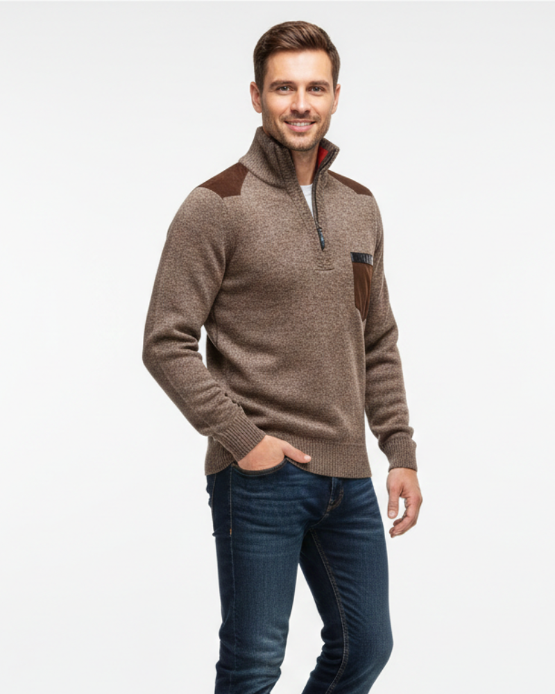 Tristan | Men's Wool Half-Zip Sweater