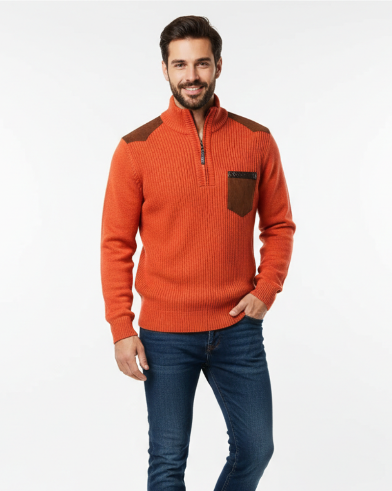 Tristan | Men's Wool Half-Zip Sweater